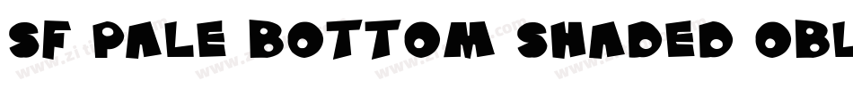 SF Pale Bottom Shaded Oblique字体转换